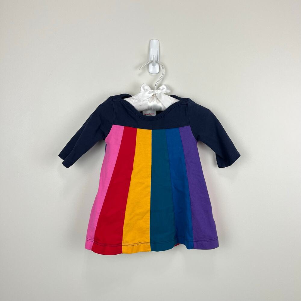 Hanna Andersson Girls Rainbow Stripe Dress 60 cm 3-6 Months